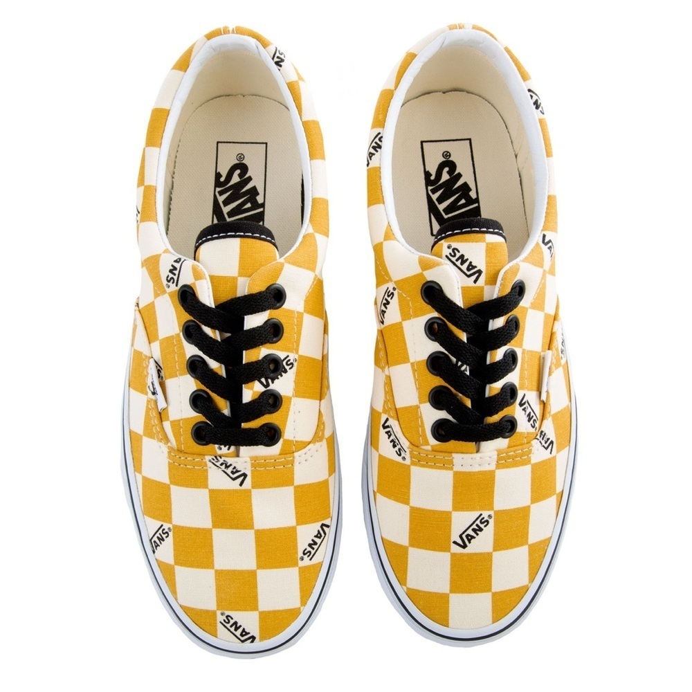 Mens Vans Era Big Check Yolk Yellow - EUC! Unisex - Crosslisted - Picture 1 of 16